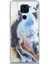 Caseworld Xiaomi Redmi Note 9 Kapak Mermer Desenli Pop Socketli Silikon Kılıf - Mor 2