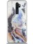 Caseworld Oppo A5 2020 Kapak Mermer Desenli Pop Socketli Silikon Kılıf - Mor 1