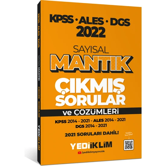 Yediiklim Yayınları 2022 KPSS-ALES-DGS Sayısal Mantık Tamamı Çözümlü Çıkmış Sorular