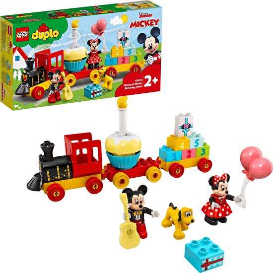 LEGO® DUPLO® # Disney Mickey ve Minnie Doğum Günü Treni 10941 - 2 Yaş ve Üzeri Çocuklar için Rakamlı Doğum Günü Treni İçeren Eğitici Yapım Seti (22 Parça)