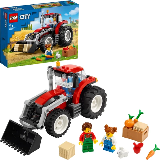 LEGO® City Traktör 60287 -5 Yaş ve Üzeri Çocuklar İçin Çiftçi Minifigürü İçeren Yaratıcı Oyuncak Yapım Seti(148 Parça)