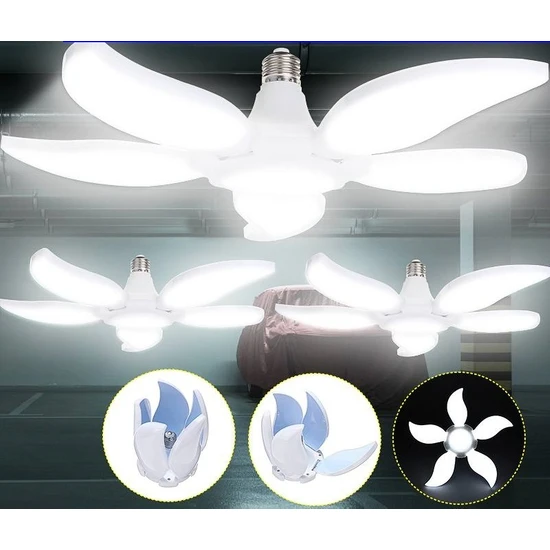 36W Pervane Çiçek LED Ampül- E27- 3240 Lümen- Beyaz Işık