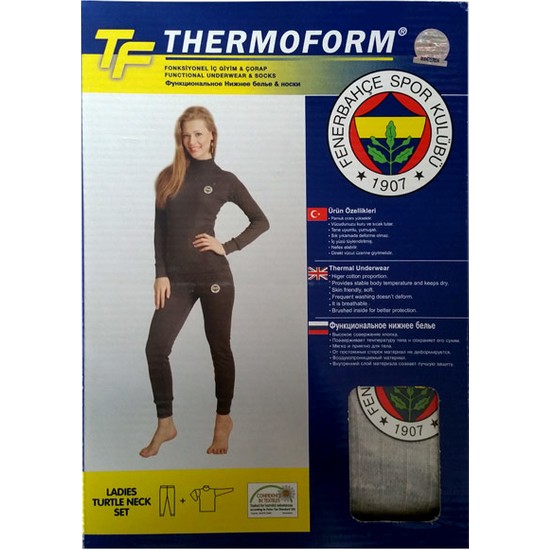 Thermoform Fenerbahçe Soft Balıkçı Yaka Bayan Set Ekru Xl