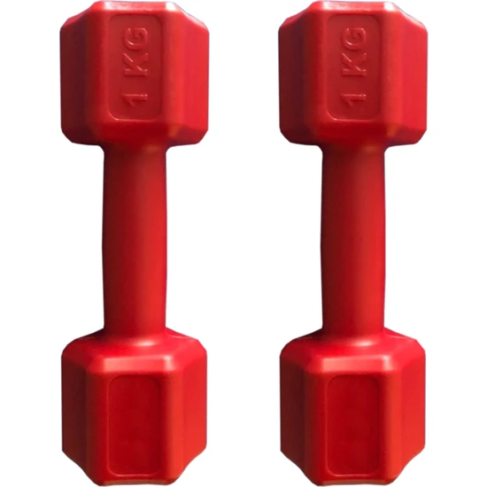 ECG Ecgspor 1 kg Kırmızı Dambıl Seti 1 kg x 2 Adet Toplam 2 kg Ağırlık