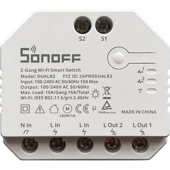 Sonoff Dual R3 Çift Röle Akıllı Switch Modülü