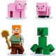 LEGO Minecraft# Domuz Evi 21170- 8 Yaş ve Üzeri Macera Oyunu Seven Çocuklar İçin Alex Minifigürü İçeren Yaratıcı Oyuncak Yapım Seti (490 Parça)