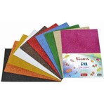 Ticon Yapışkanlı Simli Eva 10'lu Karışık Renk 20x30 cm Desenli El İşi ve Süsleme Malzemeleri