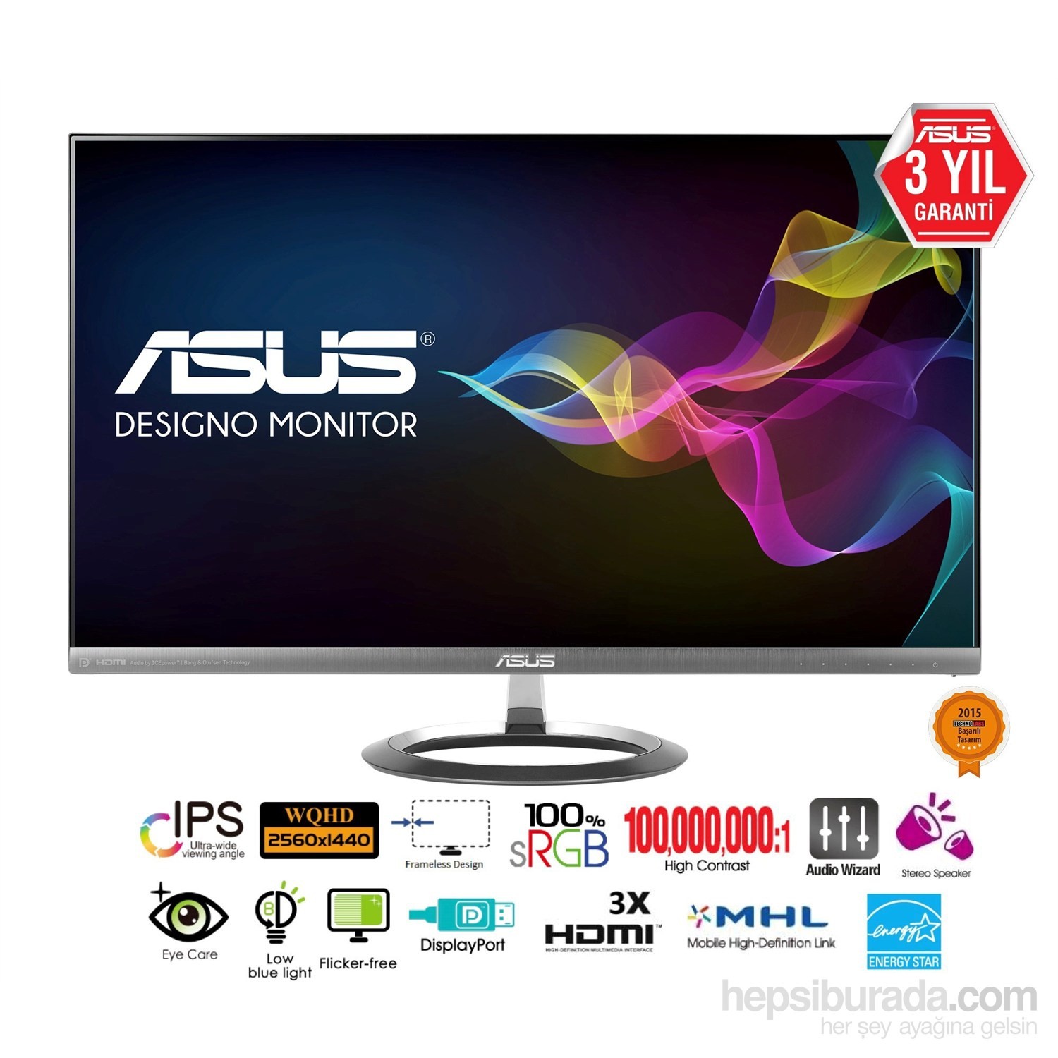 Asus MX27AQ 27" 5ms (2xHDMI/MHL+Display) QHD IPS Led Monitör Fiyatı