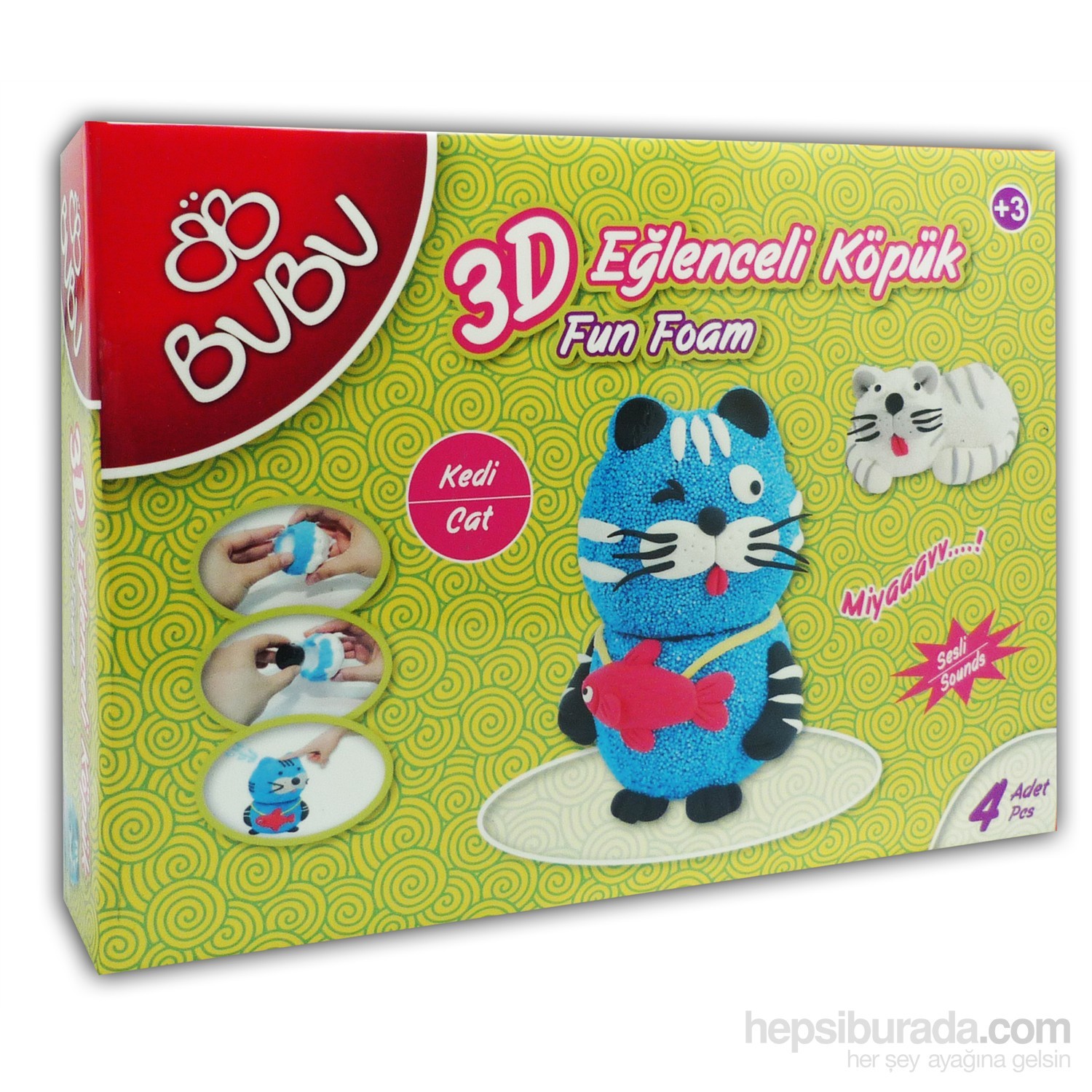 BuBu 3D Eğlenceli Köpük Miyav Kedi BubuEk0006 Fiyatı