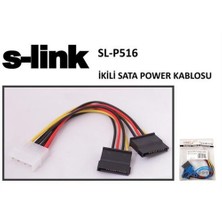 S-Link Sl-P516 Ikili Sata Power Kablo