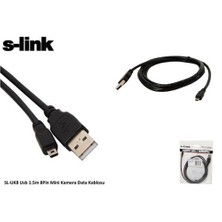 S-Link Sl-Uk8 Usb 1.5M 8Pin Mini Kamera Data Kablosu