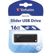 Verbatim 16GB Slider Siyah USB Bellek 98696