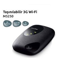 TP-Link M5250 3G Wi-Fi HSPA+ 21.6 Mbps 10 Kullanıcı ve MicroSD Kart Destekli Taşınabilir 2000mAh Dahili Pilli 3G Modem/Router