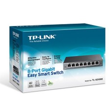 TP-LINK TL-SG108E, 8-Port 10/100/1000Mbps Ağ Görüntüleme/Önceliklendirme/VLAN % 80 Enerji Tasarruflu Gigabit Akıllı Switch