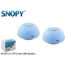 Snopy Sn-839 2.0 3W*2 Mavi Usb Speaker