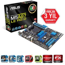 Asus M5A97 LE R2.0 Amd 970 2133MHz(OC) DDR3 Soket AM3+ ATX Anakart