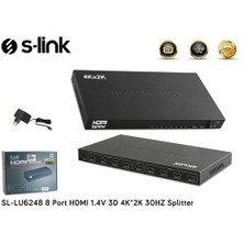 S-Link Sl-Lu6248 8 Port Hdmı 1.4V 3D 4K*2K 30Hz Splitter