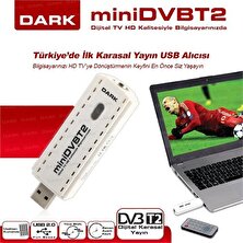 Dark miniDVBT2 Dijital Karasal Yayın Uyumlu Kayıt Özellikli Harici USB DVB-T2 HD TV Kartı (DK-AC-TVUSBDVBT2)