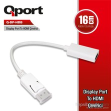 Qport Q-DP-HDB Display Portundan HDMI Çevirici (16 CM)