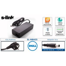 S-Link SL-NBA55 ( DELL ) 19.5V4.62A 7.4*5.0 Notebook Adaptör