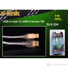 S-Link SLX-324 USB2.0 7m Uzatma Kablosu