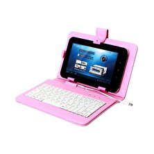 Everest Kb-Tab07 Pembe 7` Mini Usb Türkçe Q Klavye + Tablet Pc Kılıfı