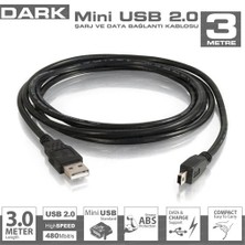 Dark 3m Mini USB 2.0 Kablosu (DK-CB-USB2MINIL300)