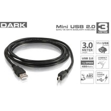 Dark 3m Mini USB 2.0 Kablosu (DK-CB-USB2MINIL300)