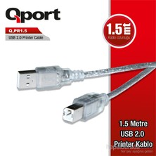 Qport PR 1.5 USB 2.0 1.5 M Printer Kablosu (Q-PR1.5)