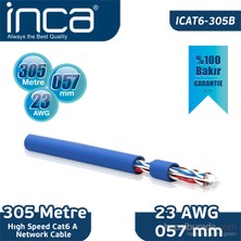 Inca %100 Bakır 305 Metre High Speed Cat6 Network Kablosu (ICAT-305B)