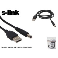 S-Link Sl-Dcm7 Usb M To 5.5*2. Dc 1M Çevirici Kablo
