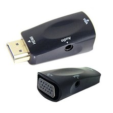 Ti-Mesh Hdmı Male To Vga Female Video Converter Adapter With Audio Cable 1080P Pc Hdtv