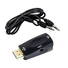 Ti-Mesh Hdmı Male To Vga Female Video Converter Adapter With Audio Cable 1080P Pc Hdtv