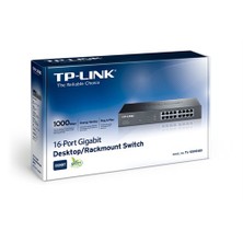 TP-LINK TL-SG1016D 16-Port 10/100/1000Mbps Tak ve Kullan % 40 Enerji Tasarruflu Gigabit Switch