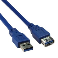 Ti-Mesh Usb 3.0 F - Usb 3.0 M Uzatma Kablosu - 5 M - Mavi