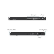 Ubiquiti Ubnt Es-24-250W 24 Port 10/100/1000Mbps Gigabit Ethernet Edgeswıtch Switch Hub