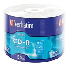 Verbatim CD-R 700MB 80 Dakika 52X Hızında 50'li Spindle 43787