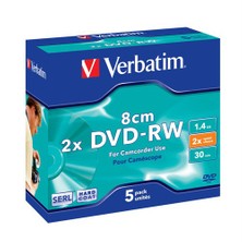 Verbatim DVD-RW Mini 1.4GB 8Cm 2X Hızında 5'li Kutu 43514