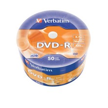 Verbatim DVD-R 4.7GB 16X Hızında 50'li Spindle 43788