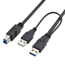 Ti-Mesh Usb 3.0 A M+Usb 2.0 A M / Usb 3.0 B M - 60Cm