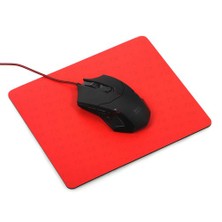 TX Flat Line Yarı Sert Üst Yüzeyli Slim Kırmızı MousePad (240x200mm)(TXACMPAD03RD)