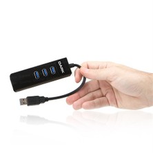 Dark USB 3.0 3-Port Hub ve Gigabit Ethernet Adaptör İkisi bir arada USB Adaptör (DK-AC-USB330GL)