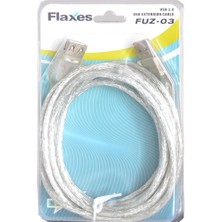 Flaxes FUZ-03 USB 2.0 3m Bakır Uzatma Kablosu