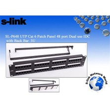 S-Link Sl-P648 48 Li Utp Cat6 Patch Panel