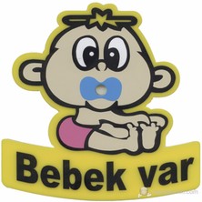 Emzikli Arabada Bebek Var Özel Kesim Vantuzlu Levha OTDMC0146P