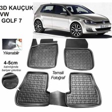 3D Kauçuk Paspas Vw Golf 7 Uyumlu Siyah