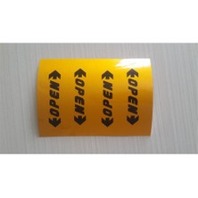Tsc Araba Kapı İçe Open Sticker Etiketi