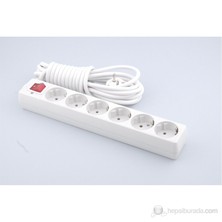 Green Life 6 Li 2 Mt. Topraklı Uzatma Kablosu Anahtarlı