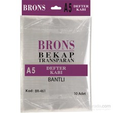 Brons Br-461 Hazır Defter Kabı A5 Şeffaf Bantlı 10 'lu Set