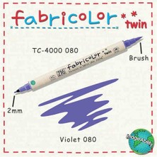 Zig Fabricolor Twin Brush Pen Çift Uçlu Kumaş Boyama Kalemi Violet